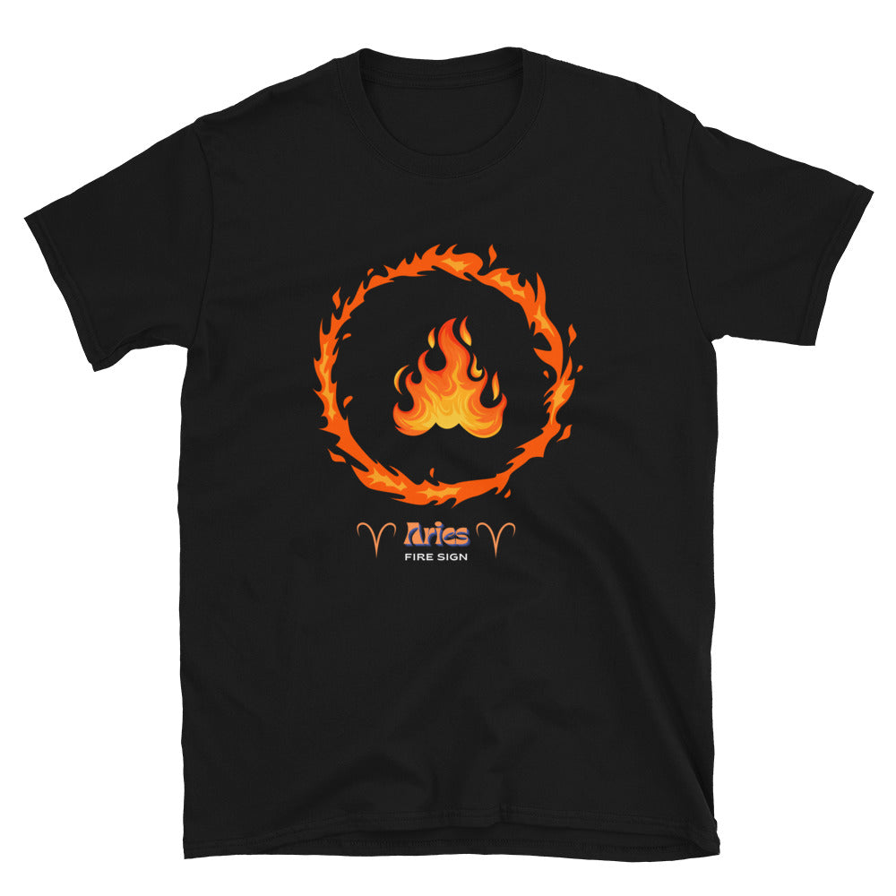 Aries Fire Short-Sleeve Unisex T-Shirt