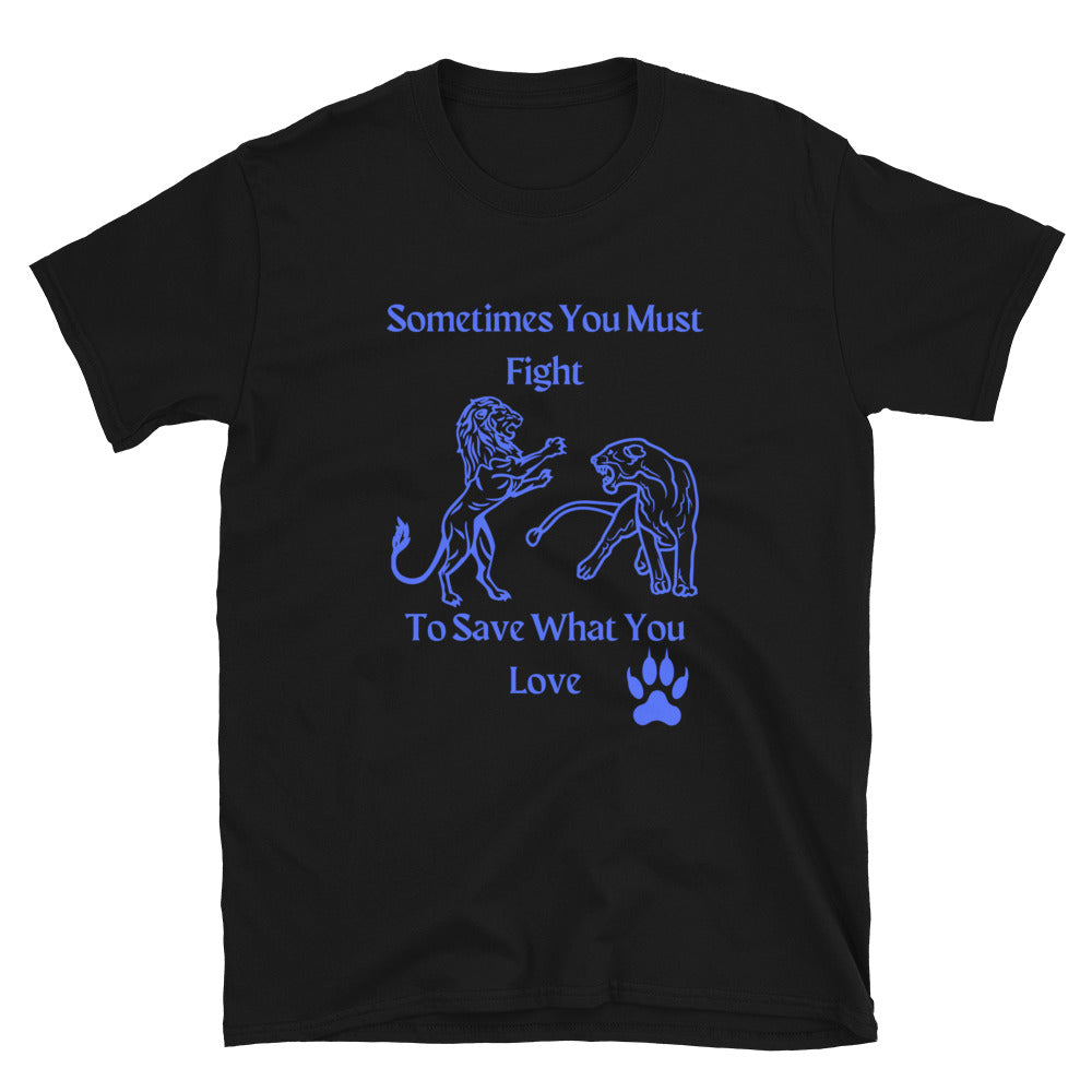 Fighting Lion/Lioness Short-Sleeve Unisex T-Shirt