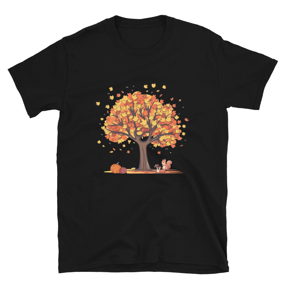 Fall Squirrel Short-Sleeve Unisex T-Shirt